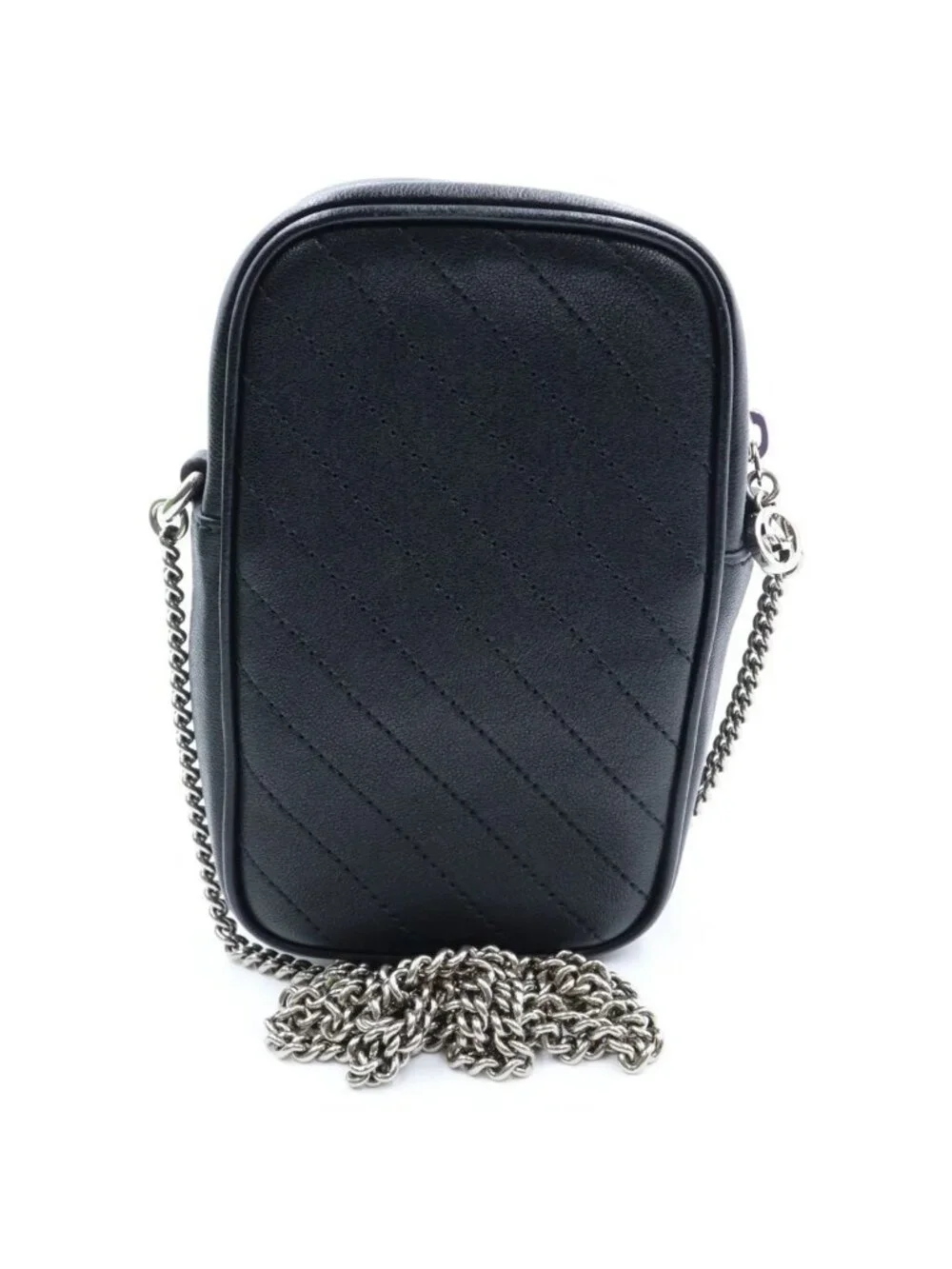 Gucci Blondie Mini Chain Shoulder Bag Leather Black